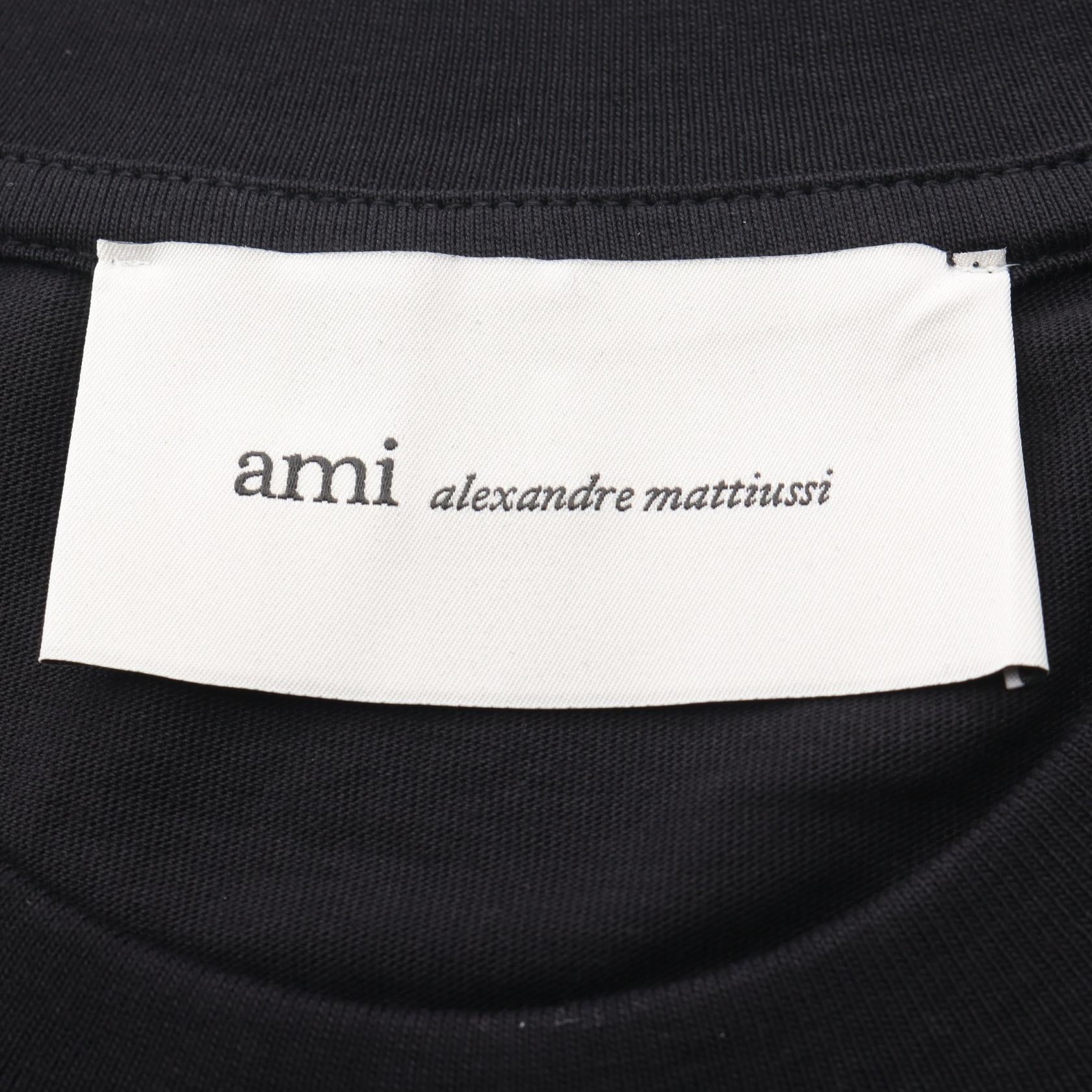 AMI DE COEUR 半袖Tシャツ コットン ブラック アミアレクサンドルマテュッシ トップス AMI Alexandre Mattiussi