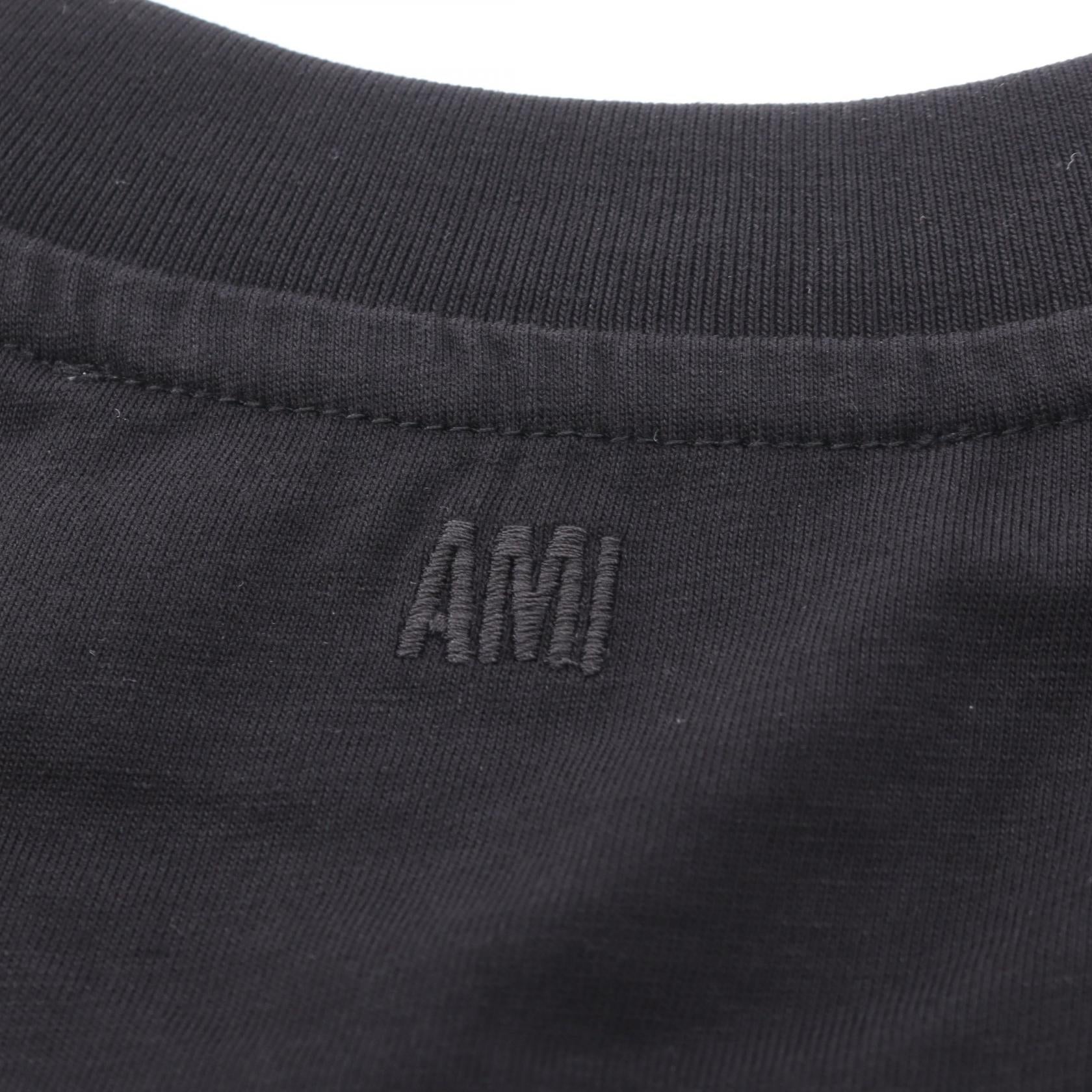 AMI DE COEUR 半袖Tシャツ コットン ブラック アミアレクサンドルマテュッシ トップス AMI Alexandre Mattiussi