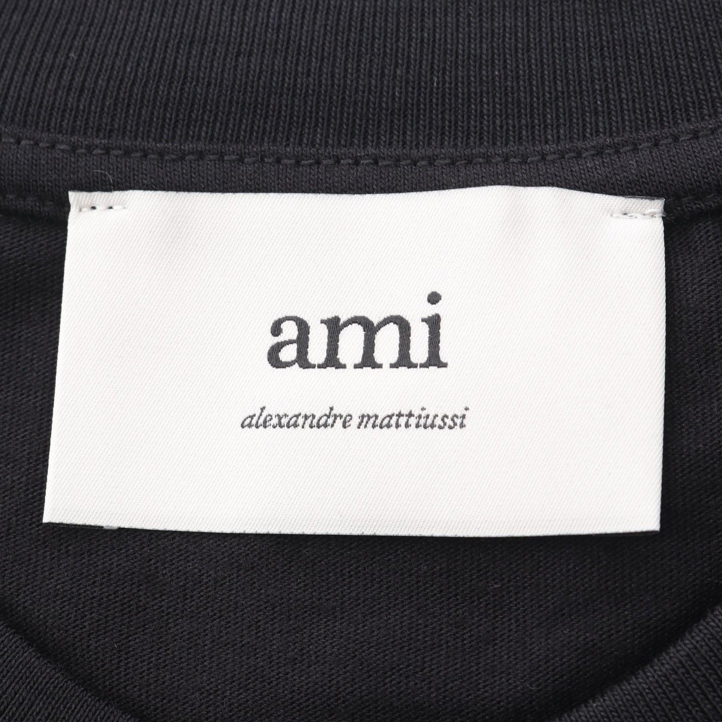 AMI DE COEUR 半袖Tシャツ コットン ブラック アミアレクサンドルマテュッシ トップス AMI Alexandre Mattiussi