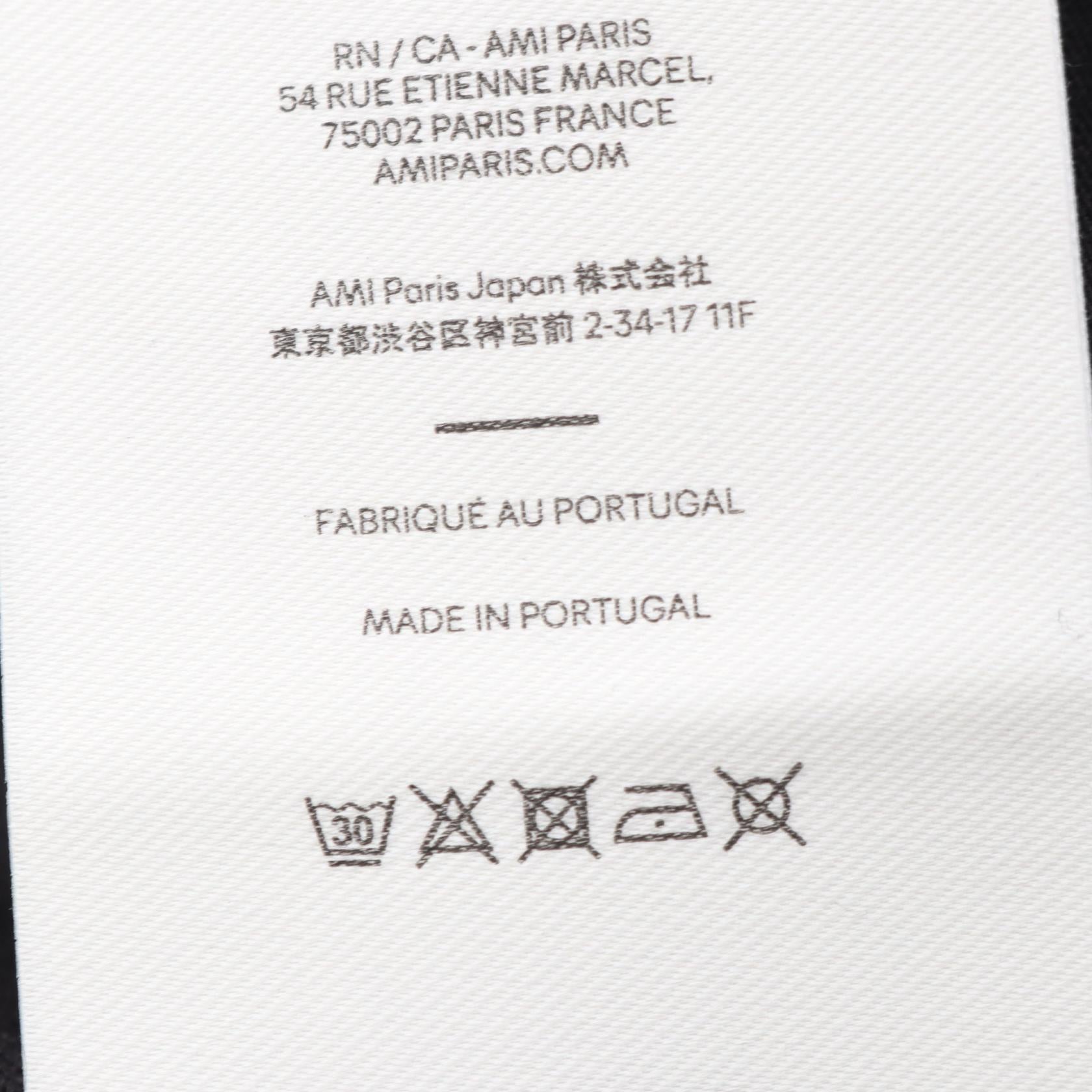 AMI DE COEUR 半袖Tシャツ コットン ブラック アミアレクサンドルマテュッシ トップス AMI Alexandre Mattiussi