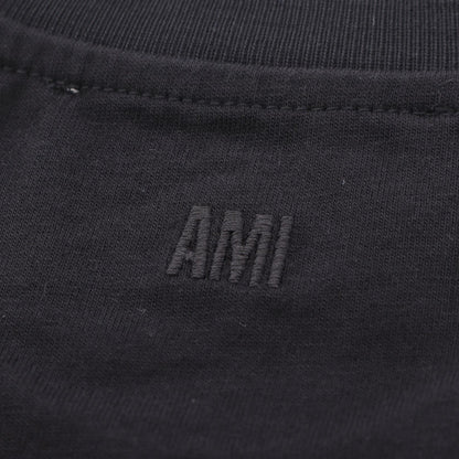 AMI DE COEUR 半袖Tシャツ コットン ブラック アミアレクサンドルマテュッシ トップス AMI Alexandre Mattiussi