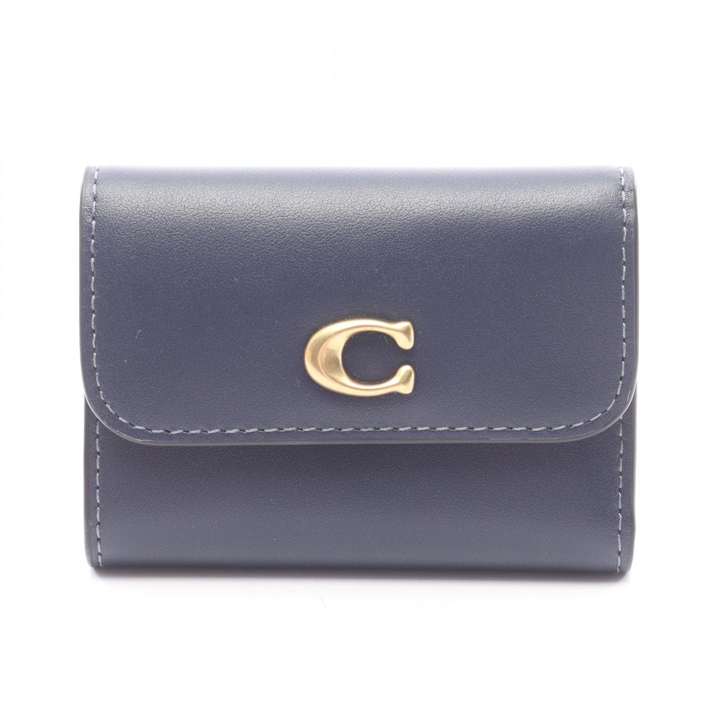 ESSENTIAL CARD HOLDER WALLET 三つ折り財布 レザー ネイビー コーチ 財布・小物 COACH