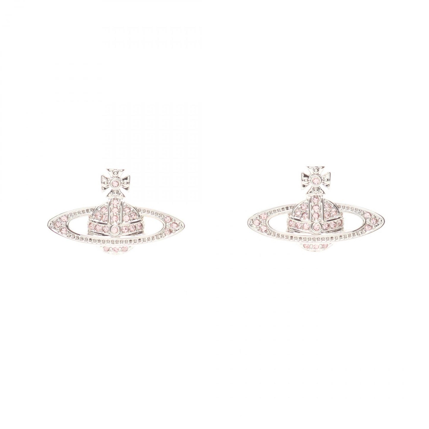 MINI BAS RELIEF ピアス ステンレススチール ラインストーン シルバー ピンク ヴィヴィアンウエストウッド アクセサリー Vivienne Westwood