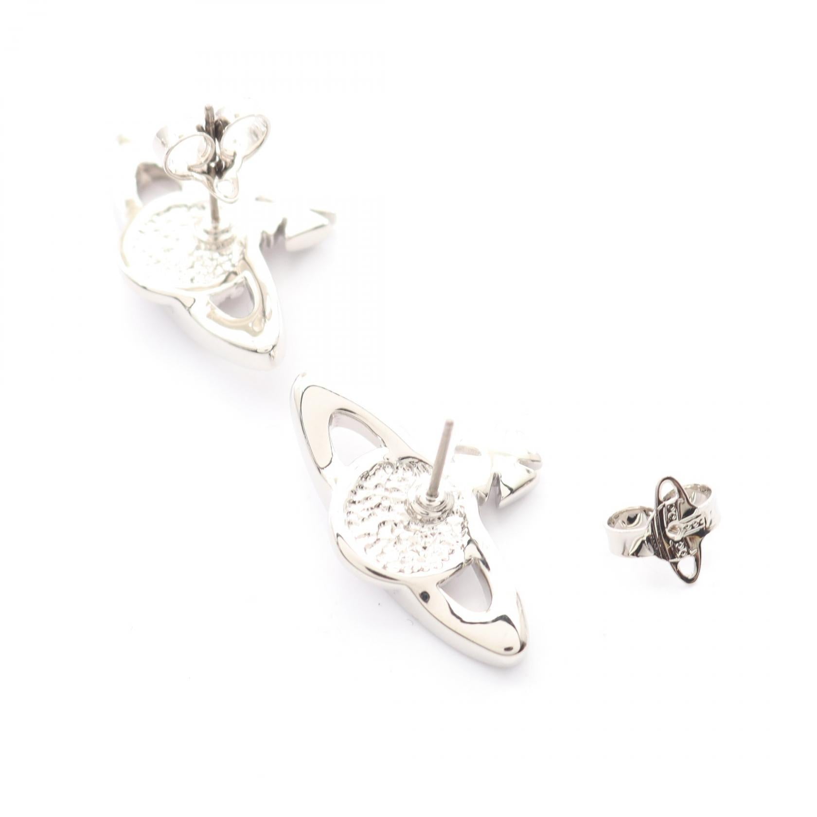 MINI BAS RELIEF ピアス ステンレススチール ラインストーン シルバー