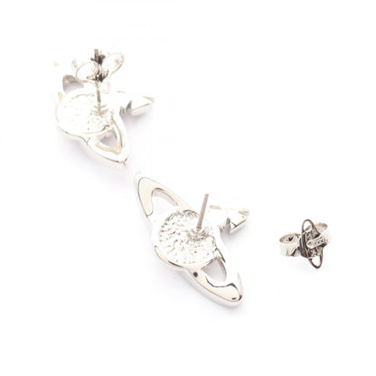 MINI BAS RELIEF ピアス ステンレススチール ラインストーン シルバー ピンク ヴィヴィアンウエストウッド アクセサリー Vivienne Westwood