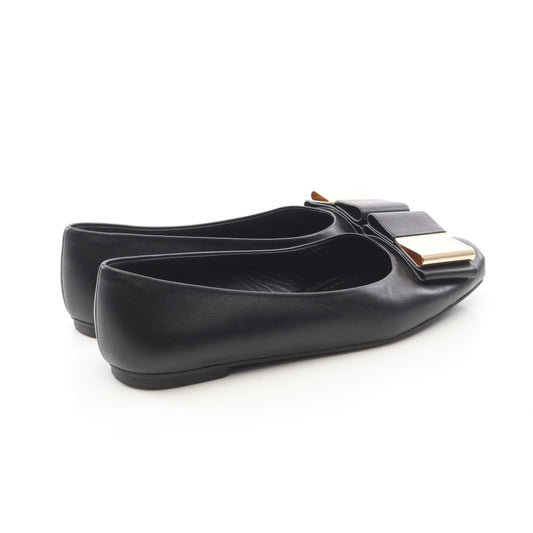バレリーナ バレエシューズ フラットシューズ レザー ブラック サルヴァトーレフェラガモ シューズ Salvatore Ferragamo
