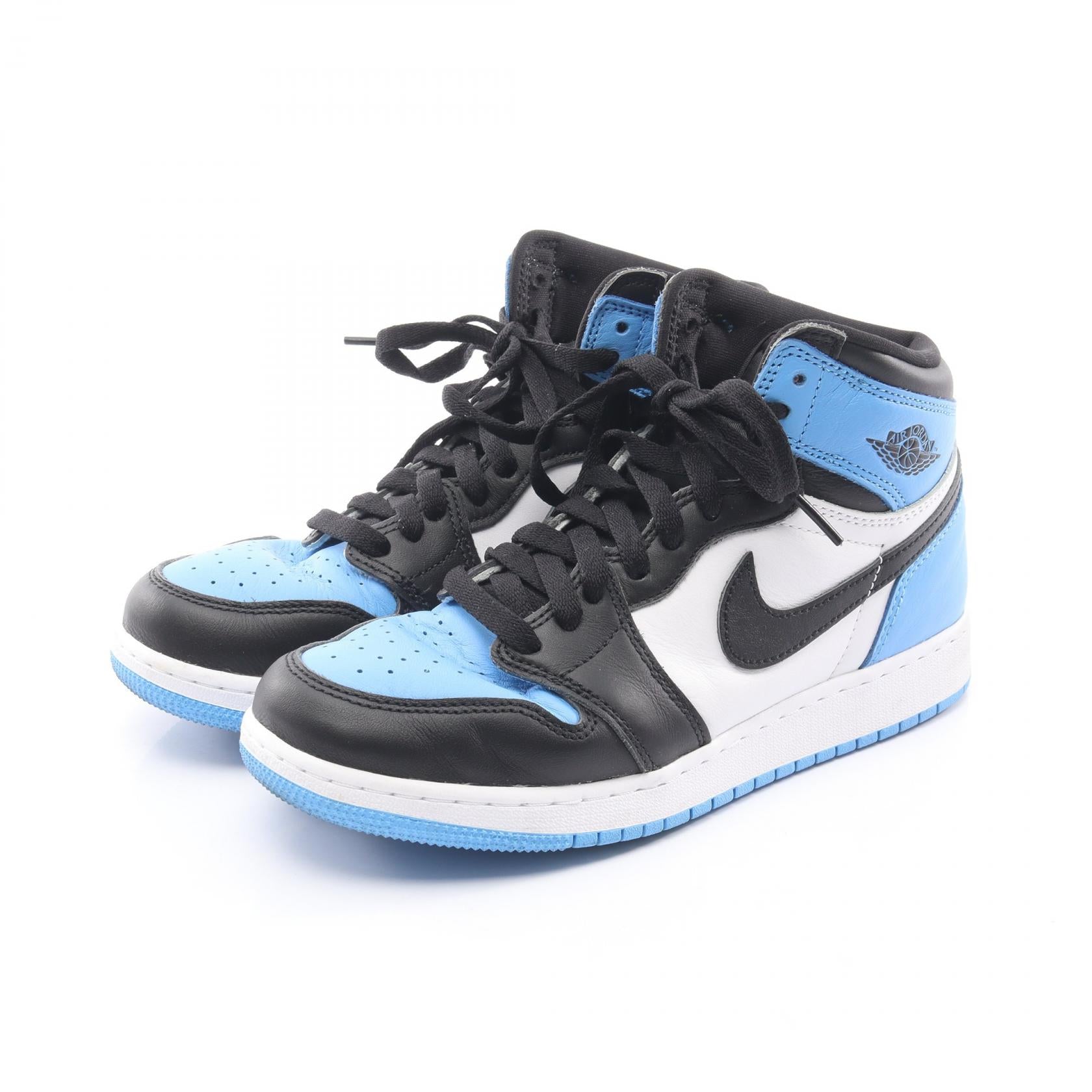 AIR JORDAN 1 RETRO HIGH OG GS ハイカットスニーカー レザー ライトブルー ホワイト ブラック ナイキ シューズ NIKE