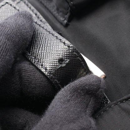 Re-Nylon 2WAY バックパック リュックサック ナイロン レザー ブラック プラダ バッグ PRADA
