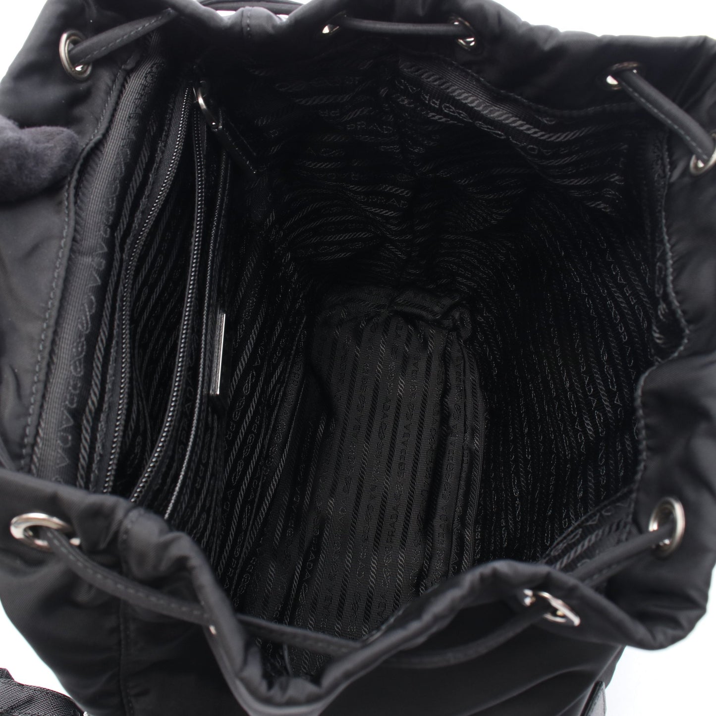 Re-Nylon 2WAY バックパック リュックサック ナイロン レザー ブラック プラダ バッグ PRADA