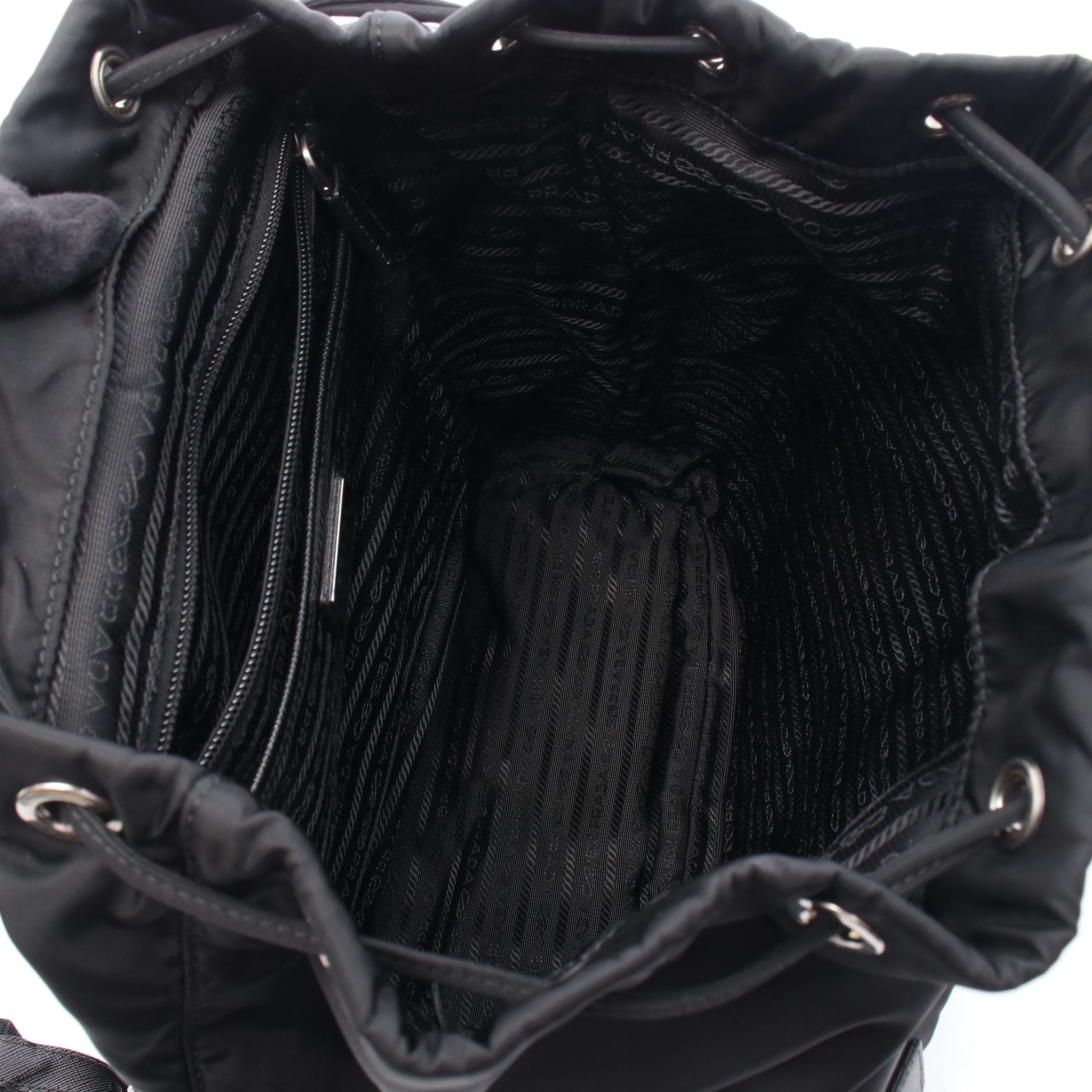 Re-Nylon 2WAY バックパック リュックサック ナイロン レザー ブラック プラダ バッグ PRADA