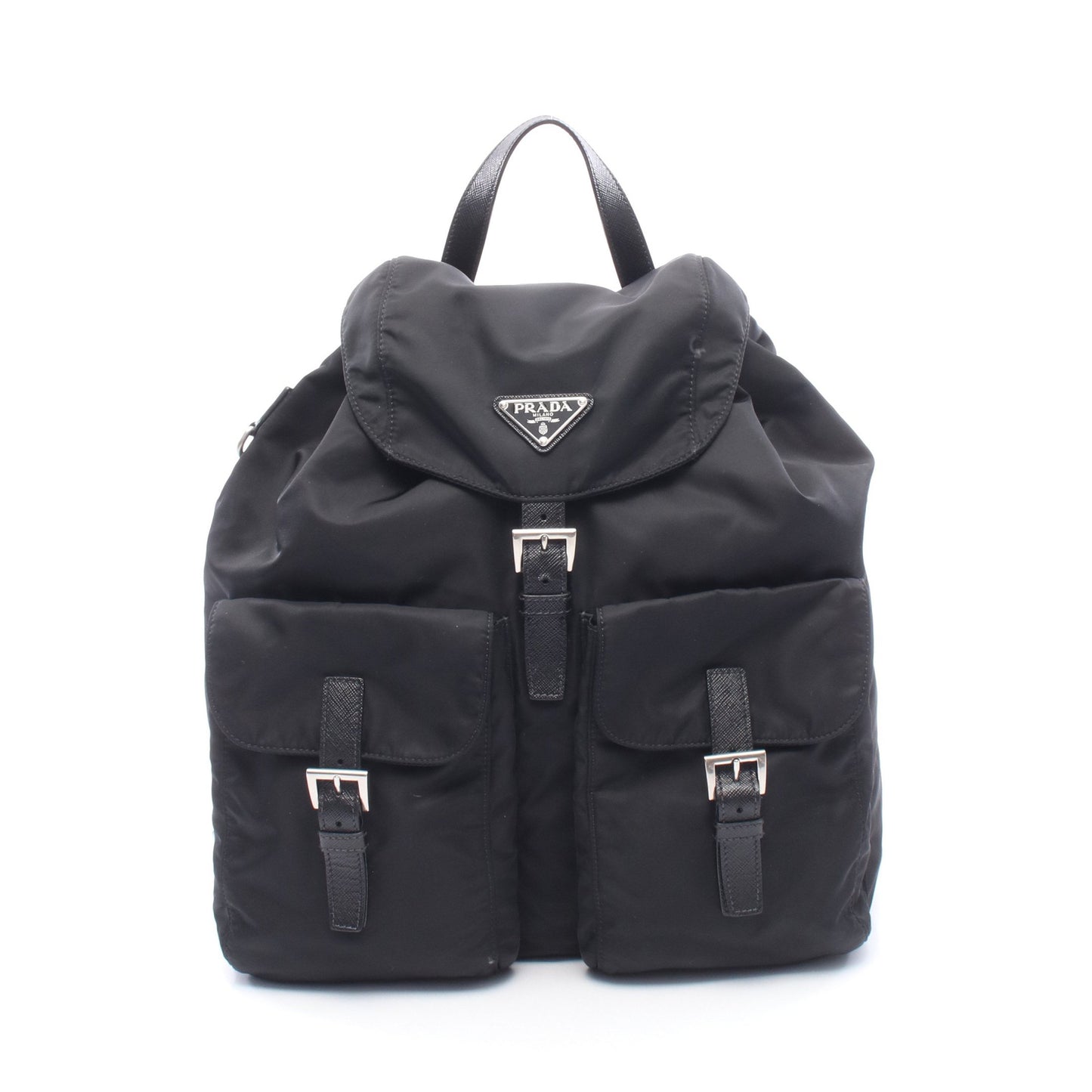 Re-Nylon 2WAY バックパック リュックサック ナイロン レザー ブラック プラダ バッグ PRADA