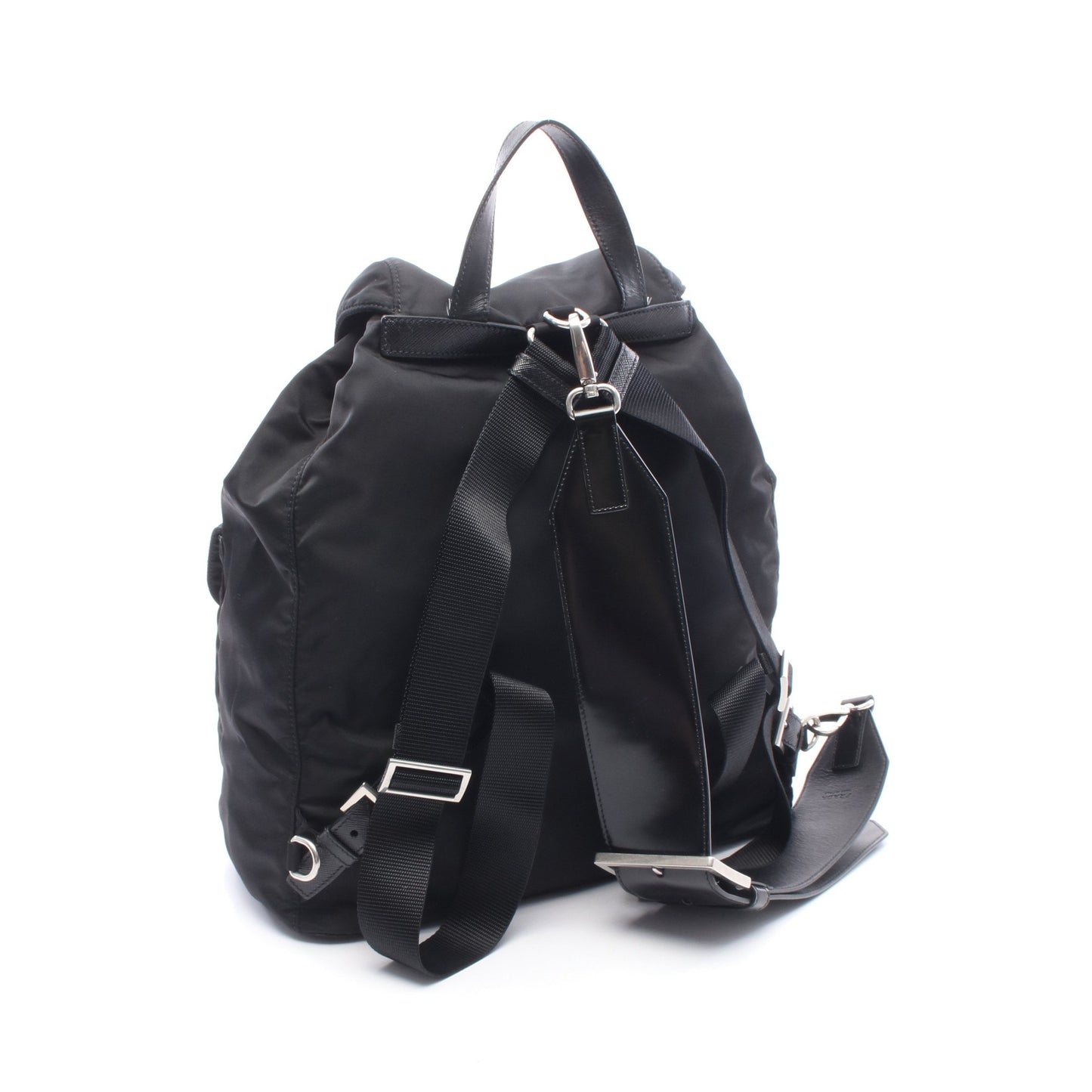 Re-Nylon 2WAY バックパック リュックサック ナイロン レザー ブラック プラダ バッグ PRADA