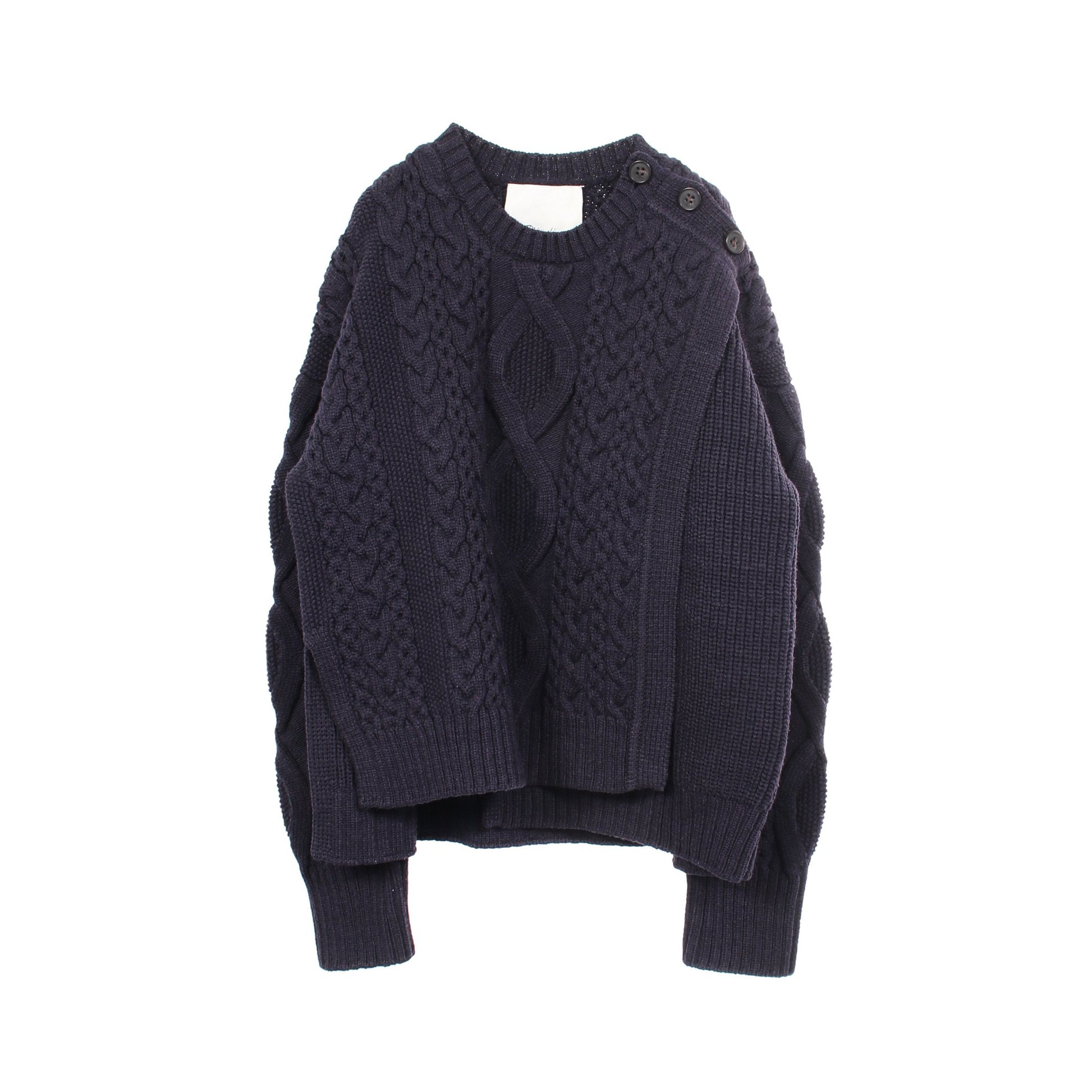 ケーブル ニット ウール ネイビー スリーワンフィリップリム トップス 3.1 Phillip Lim