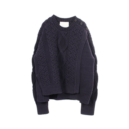 ケーブル ニット ウール ネイビー スリーワンフィリップリム トップス 3.1 Phillip Lim