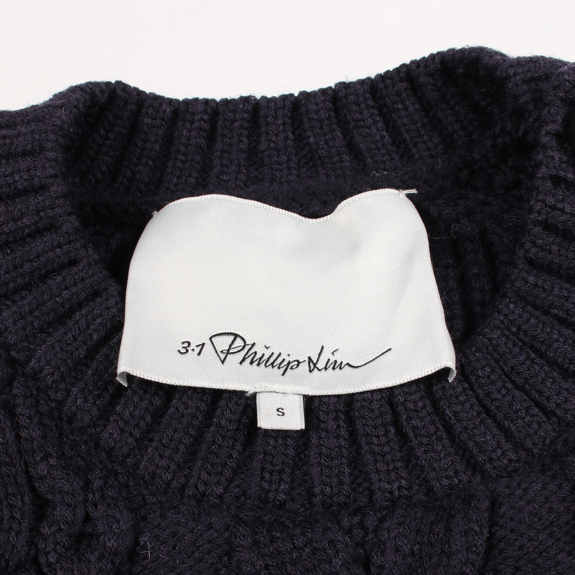 ケーブル ニット ウール ネイビー スリーワンフィリップリム トップス 3.1 Phillip Lim