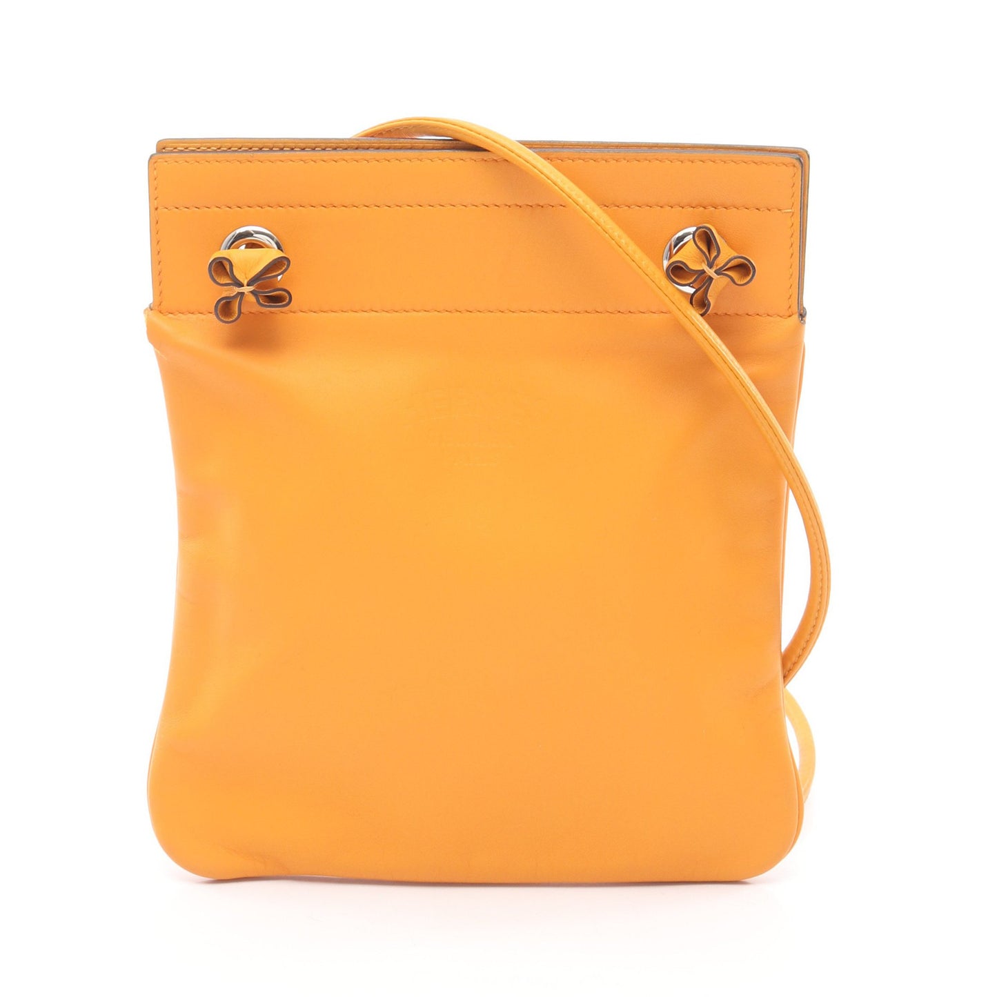 サックアリーヌ ミニ ムタード ショルダーバッグ ヴォースイフト オレンジ シルバー金具 D刻印 エルメス バッグ HERMES