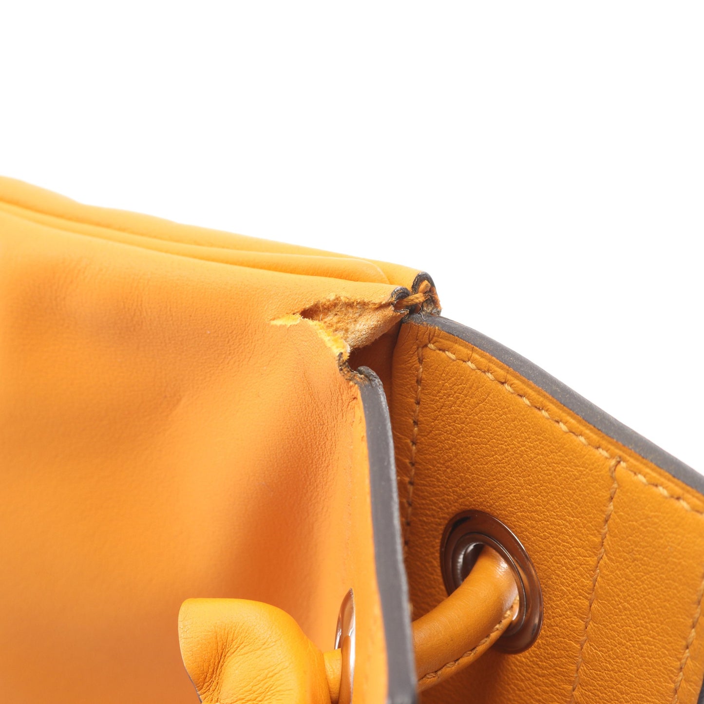 サックアリーヌ ミニ ムタード ショルダーバッグ ヴォースイフト オレンジ シルバー金具 D刻印 エルメス バッグ HERMES
