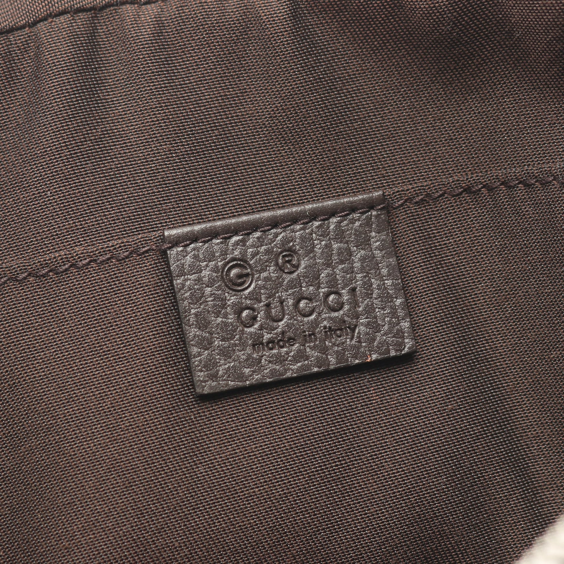 GGキャンバス ボディバッグ ウエストバッグ キャンバス レザー ベージュ ダークブラウン グッチ バッグ GUCCI