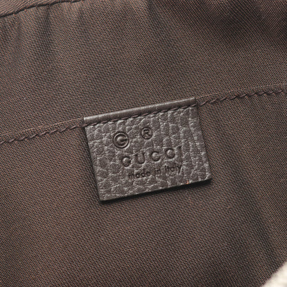 GGキャンバス ボディバッグ ウエストバッグ キャンバス レザー ベージュ ダークブラウン グッチ バッグ GUCCI