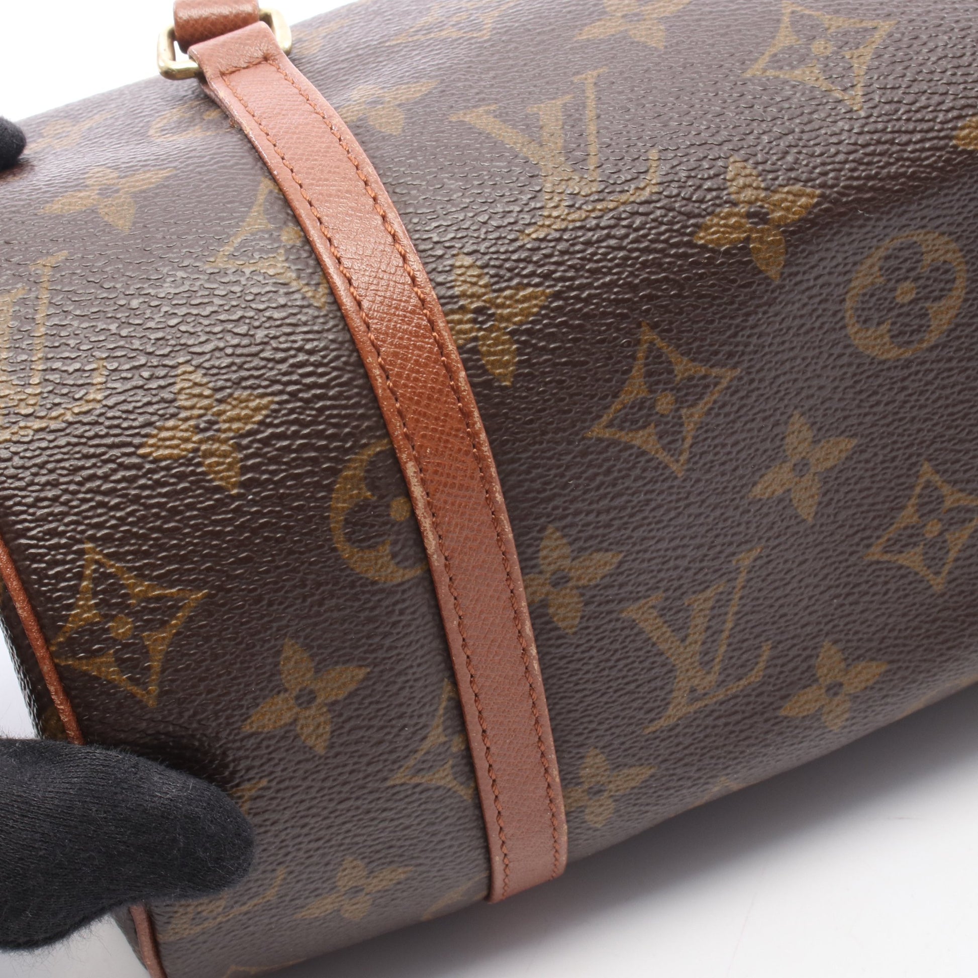 パピヨン26 モノグラム 旧型 ハンドバッグ PVC レザー ブラウン ルイヴィトン バッグ LOUIS VUITTON