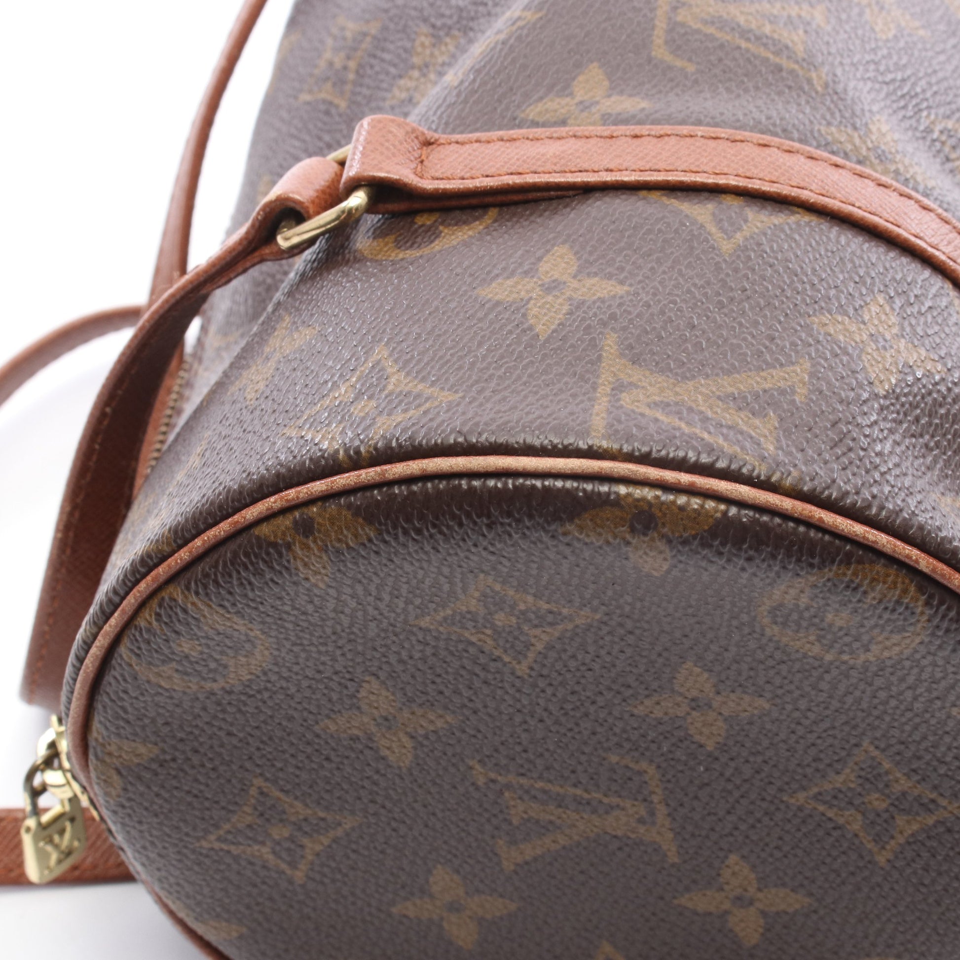 パピヨン26 モノグラム 旧型 ハンドバッグ PVC レザー ブラウン ルイヴィトン バッグ LOUIS VUITTON