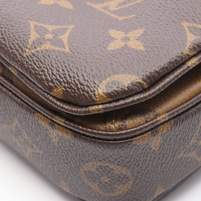 ポシェット メティス MM モノグラムリバース 2WAY ハンドバッグ PVC レザー ブラウン ブラック ルイヴィトン バッグ LOUIS VUITTON