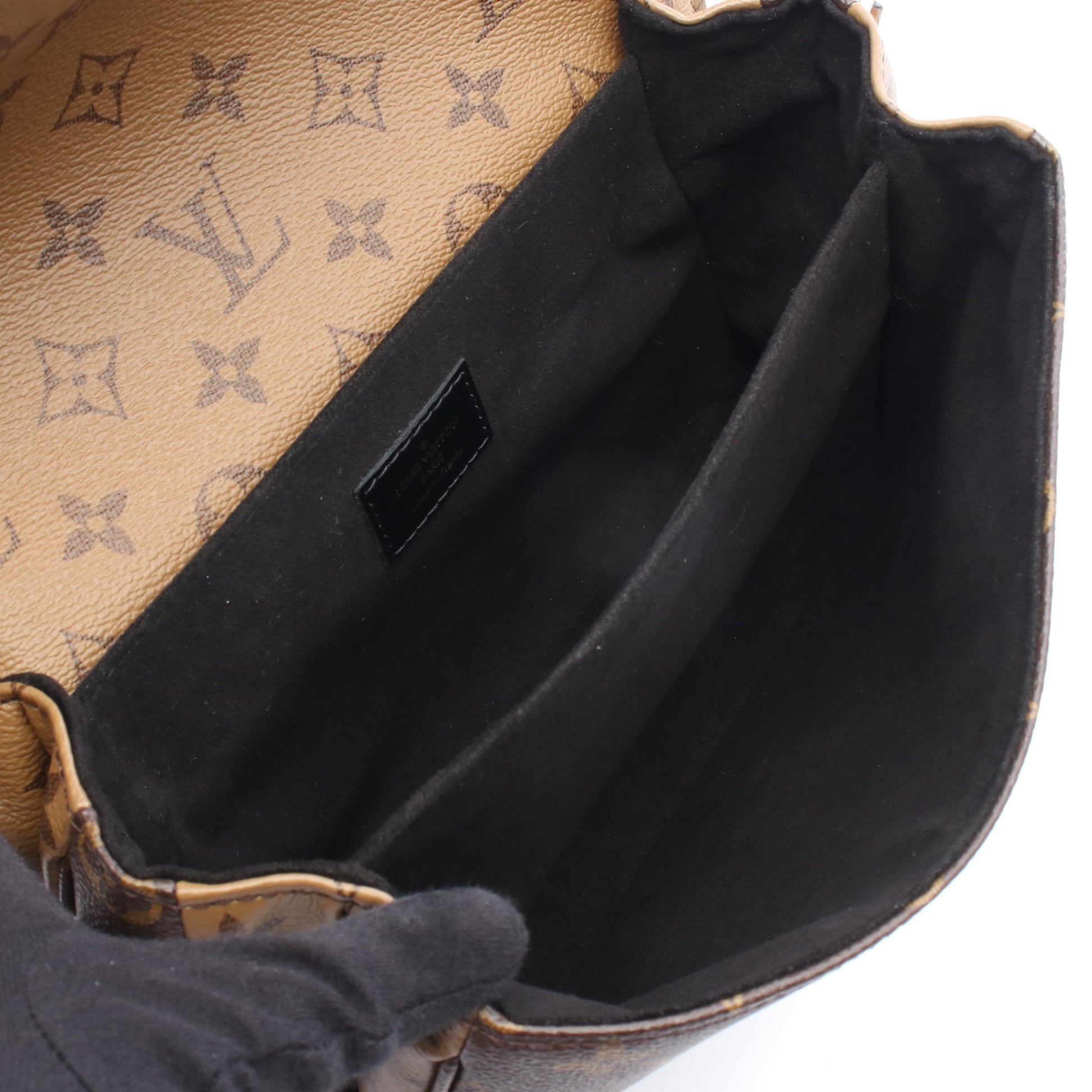 ポシェット メティス MM モノグラムリバース 2WAY ハンドバッグ PVC レザー ブラウン ブラック ルイヴィトン バッグ LOUIS VUITTON