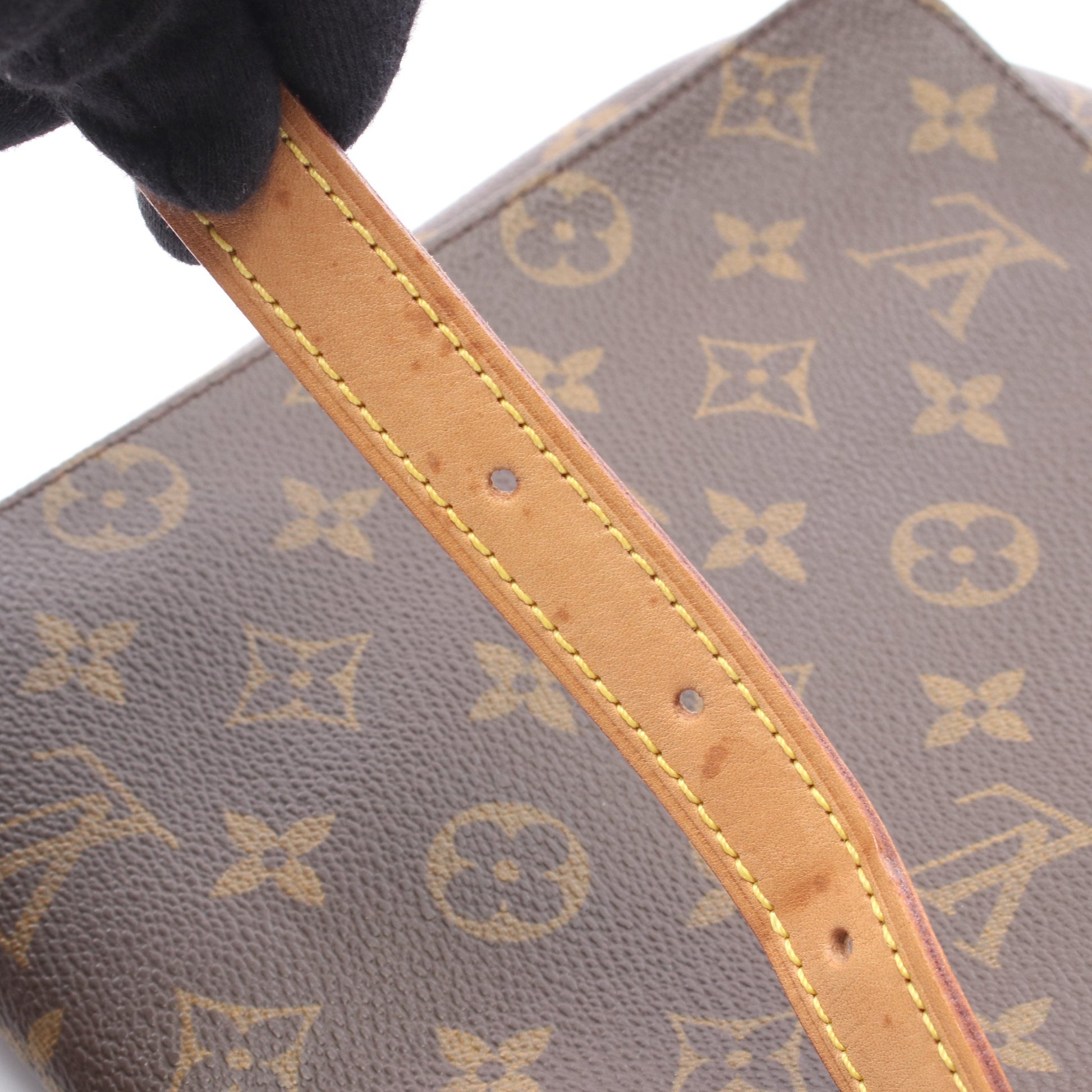 ミュゼットサルサ ショートストラップ モノグラム ショルダーバッグ PVC レザー ブラウン ルイヴィトン バッグ LOUIS VUITTON