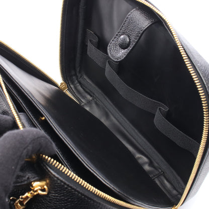 ココマーク バニティ 2WAY ハンドバッグ バニティバッグ キャビアスキン ブラック ゴールド金具 シャネル バッグ CHANEL