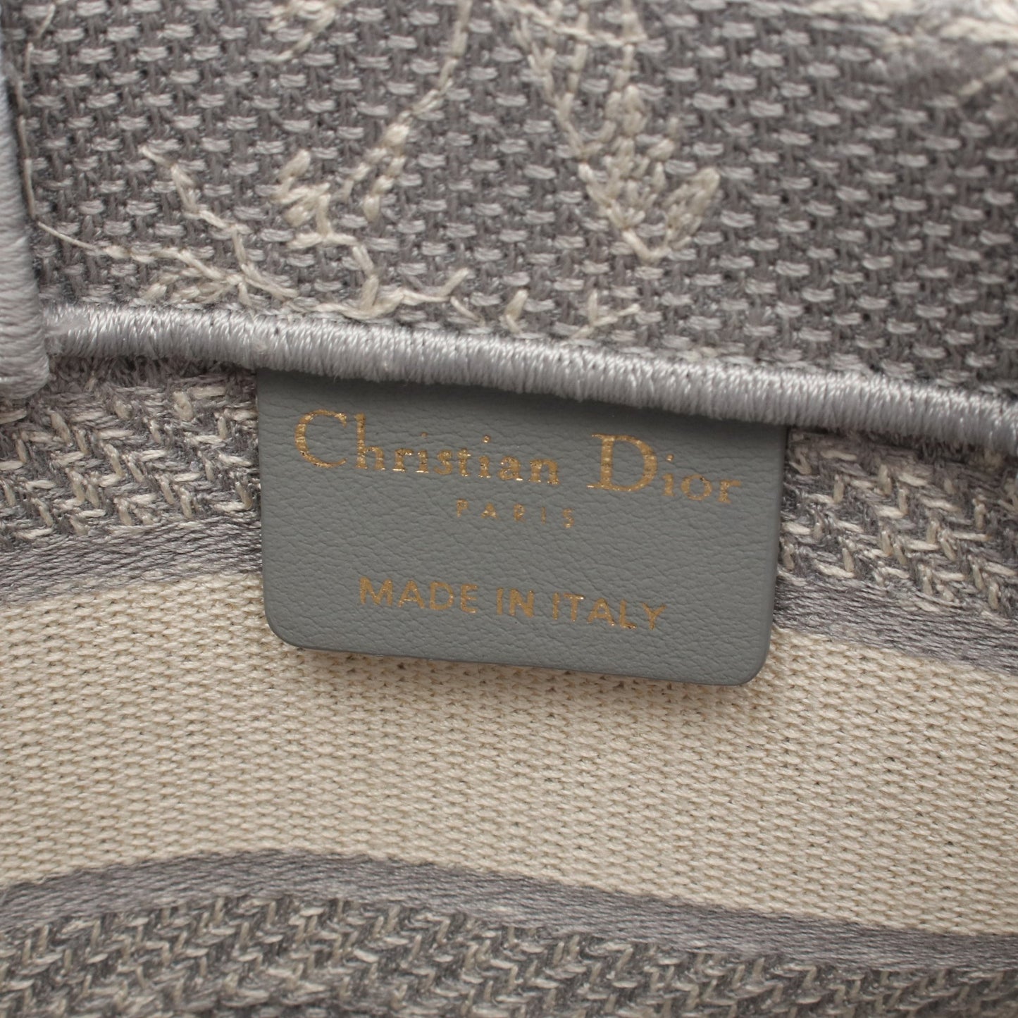 BOOK TOTE ブックトート ミニ ハンドバッグ キャンバス グレー ホワイト クリスチャンディオール バッグ Christian Dior