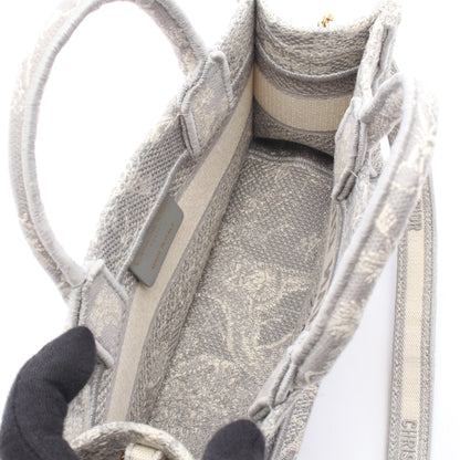 BOOK TOTE ブックトート ミニ ハンドバッグ キャンバス グレー ホワイト クリスチャンディオール バッグ Christian Dior