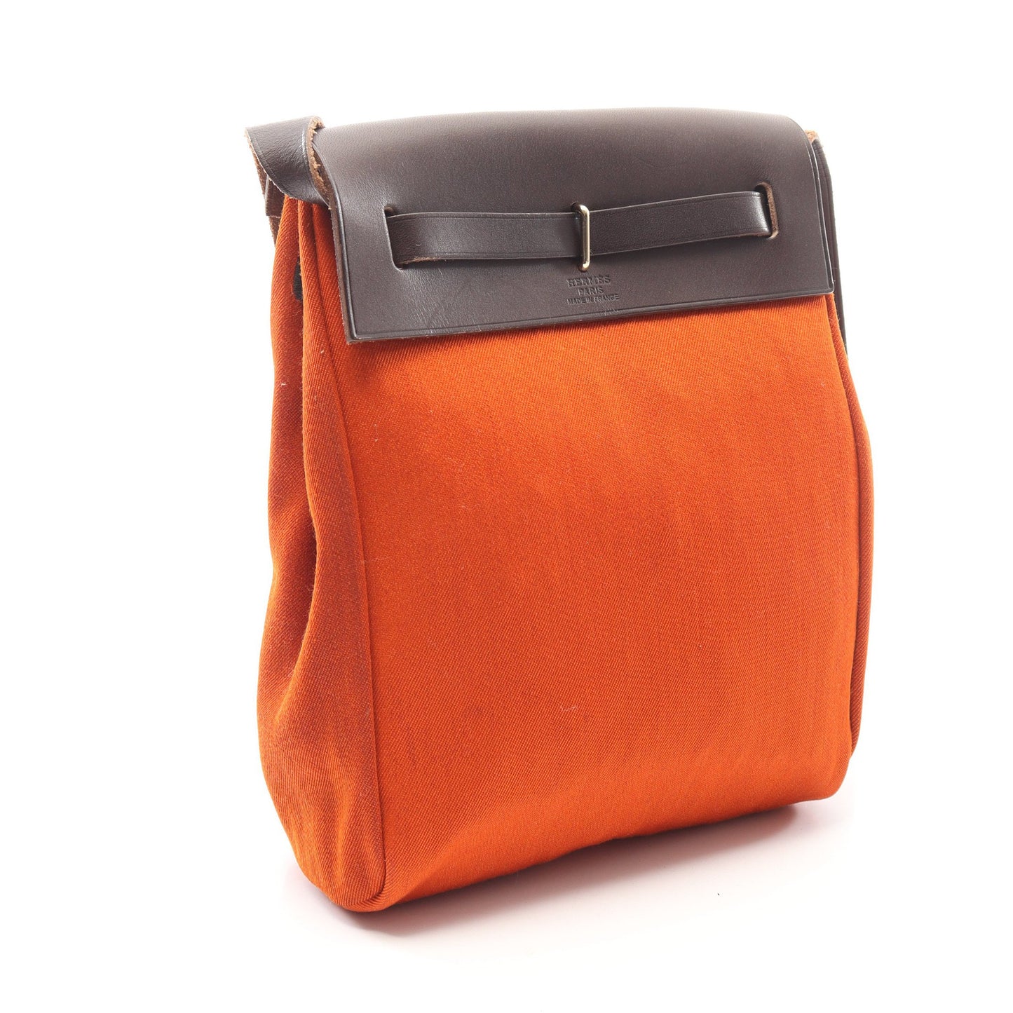 エールバッグTPM ショルダーバッグ トワルオフィシエ ヴァッシュハンター オレンジ ダークブラウン ゴールド金具 □H刻印 エルメス バッグ HERMES