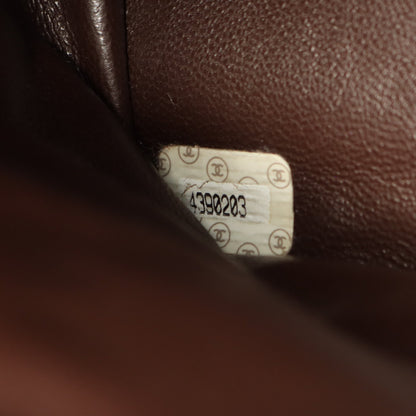 マトラッセ ハンドバッグ キャビアスキン ダークブラウン ゴールド金具 シャネル バッグ CHANEL