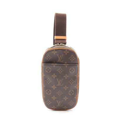 ポシェットガンジュ モノグラム ボディバッグ PVC レザー ブラウン ルイヴィトン バッグ LOUIS VUITTON