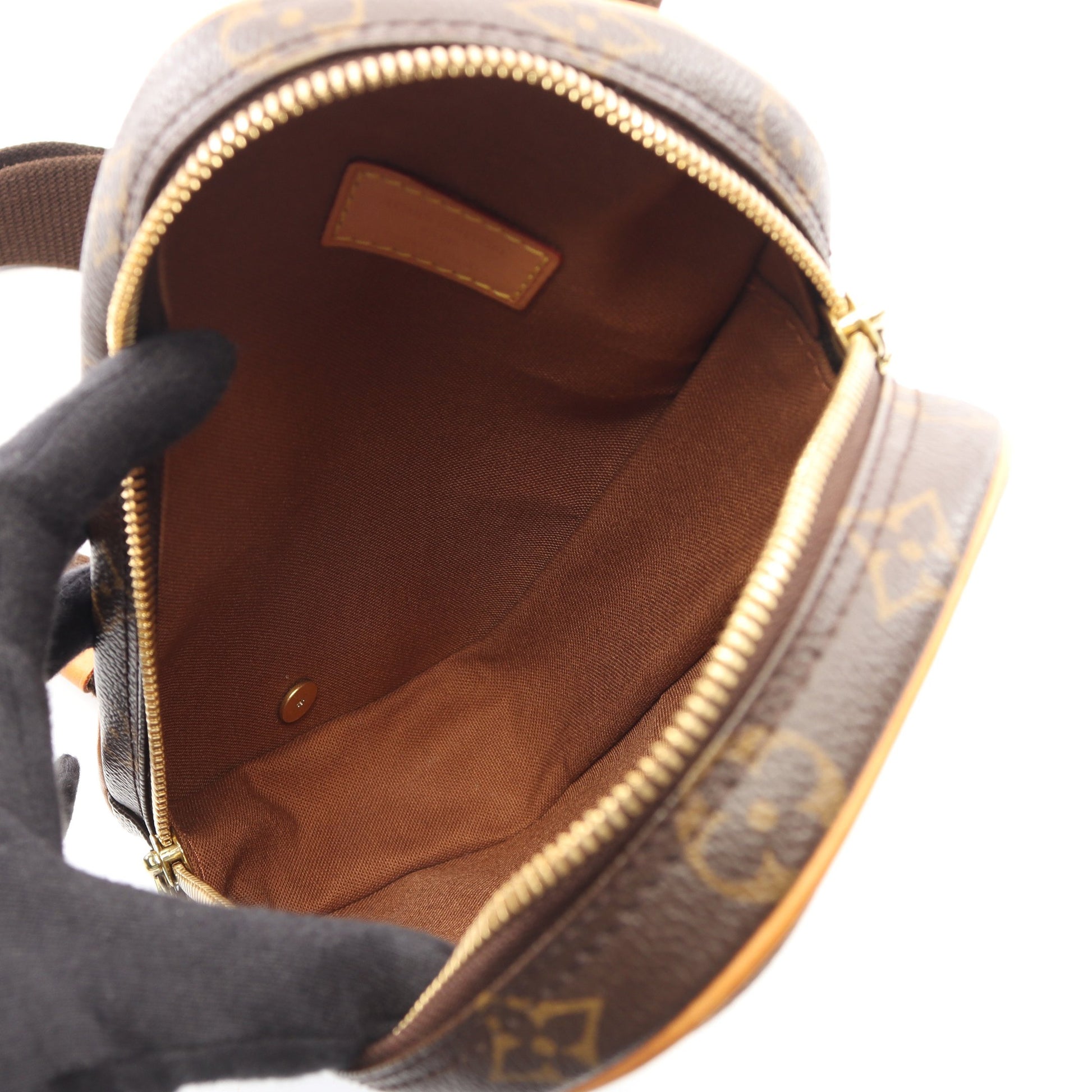 ポシェットガンジュ モノグラム ボディバッグ PVC レザー ブラウン ルイヴィトン バッグ LOUIS VUITTON