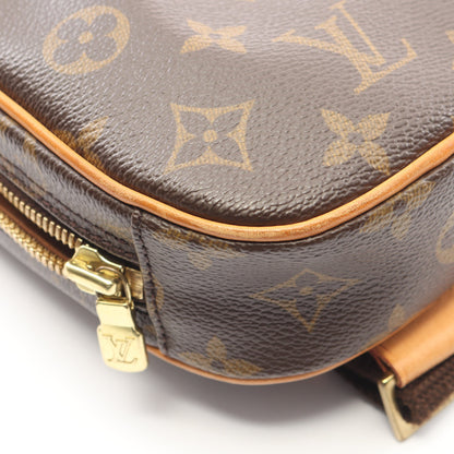 ポシェットガンジュ モノグラム ボディバッグ PVC レザー ブラウン ルイヴィトン バッグ LOUIS VUITTON