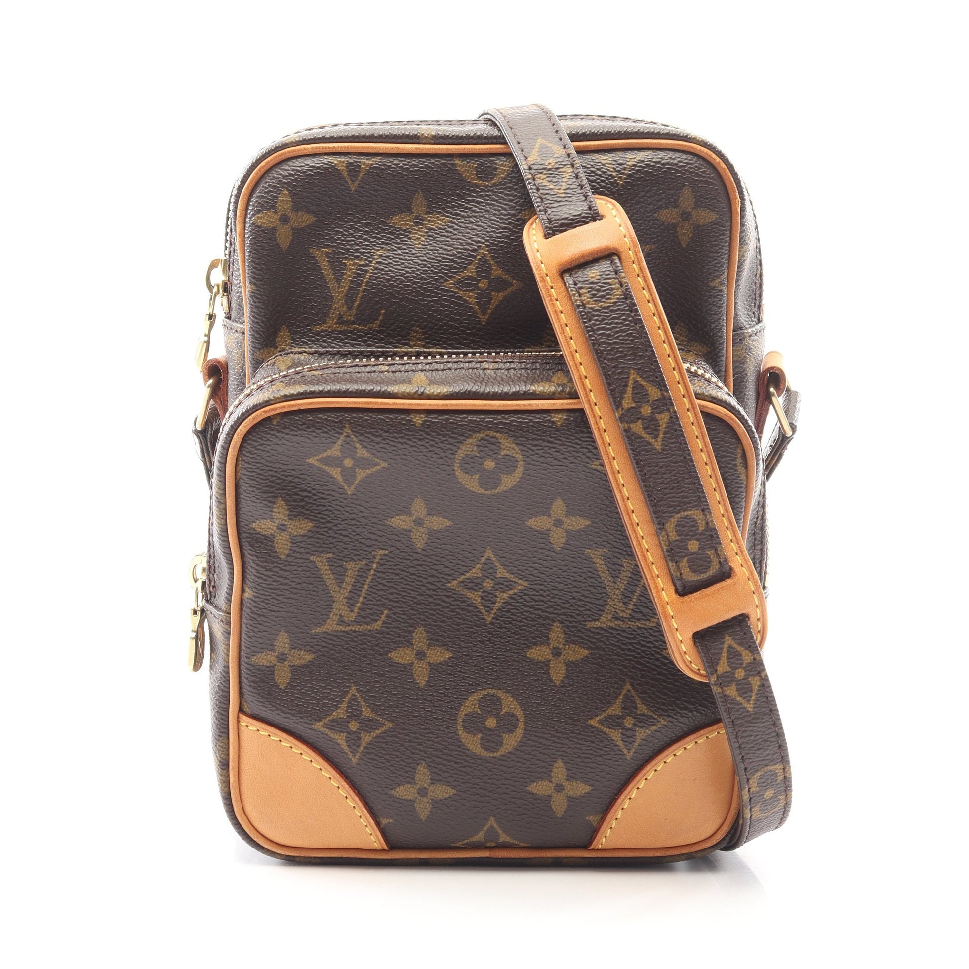 アマゾン モノグラム ショルダーバッグ PVC レザー ブラウン ルイヴィトン バッグ LOUIS VUITTON