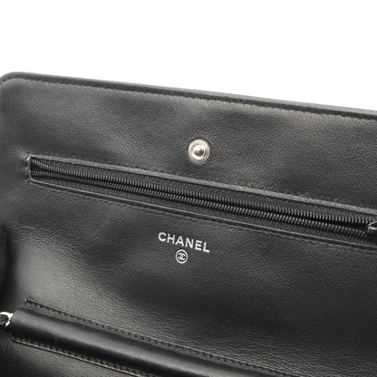 ココマーク チェーンウォレット キャビアスキン ブラック シルバー金具 シャネル バッグ CHANEL