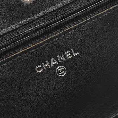 ココマーク チェーンウォレット キャビアスキン ブラック シルバー金具 シャネル バッグ CHANEL