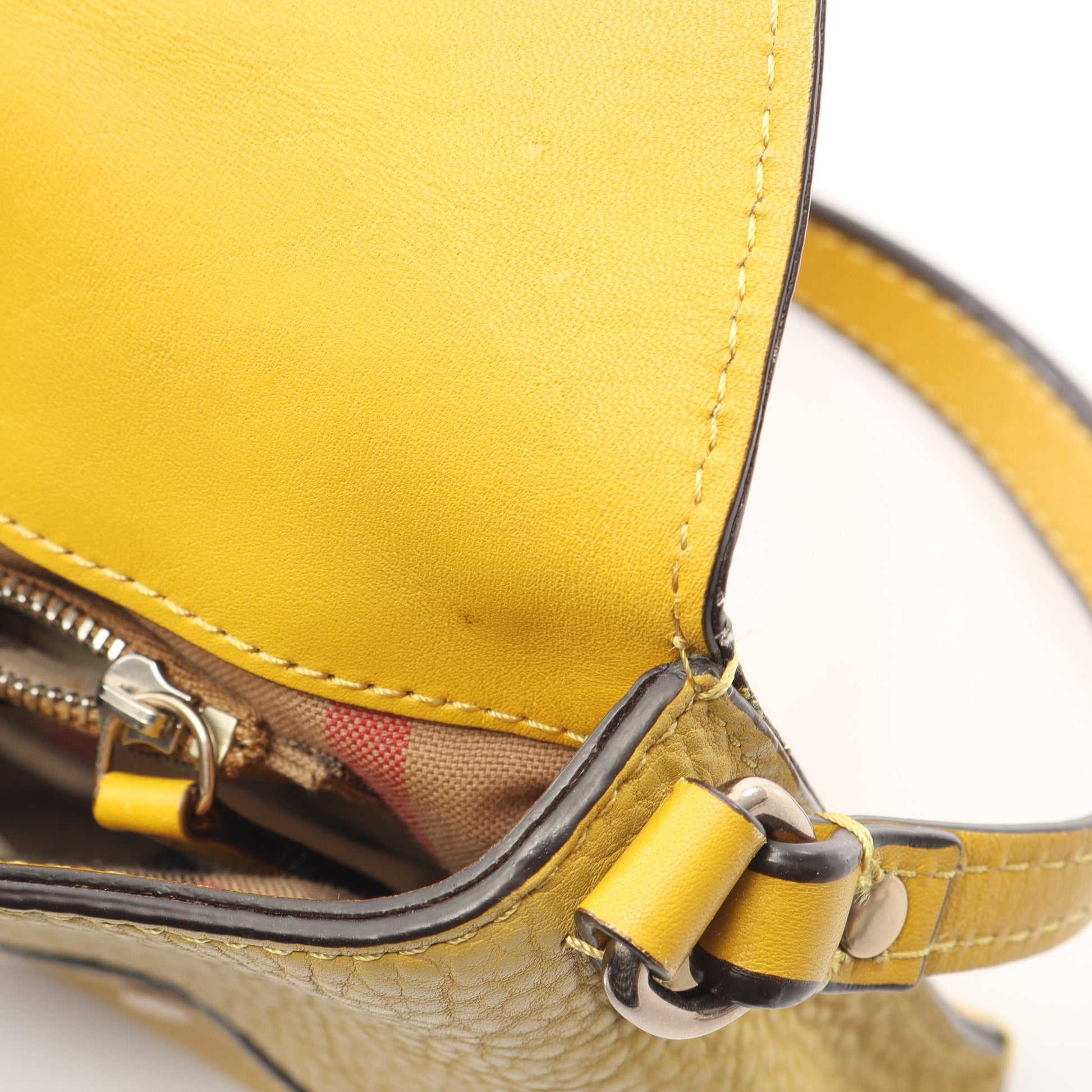 ロゴ ショルダーバッグ レザー イエロー バーバリー バッグ BURBERRY