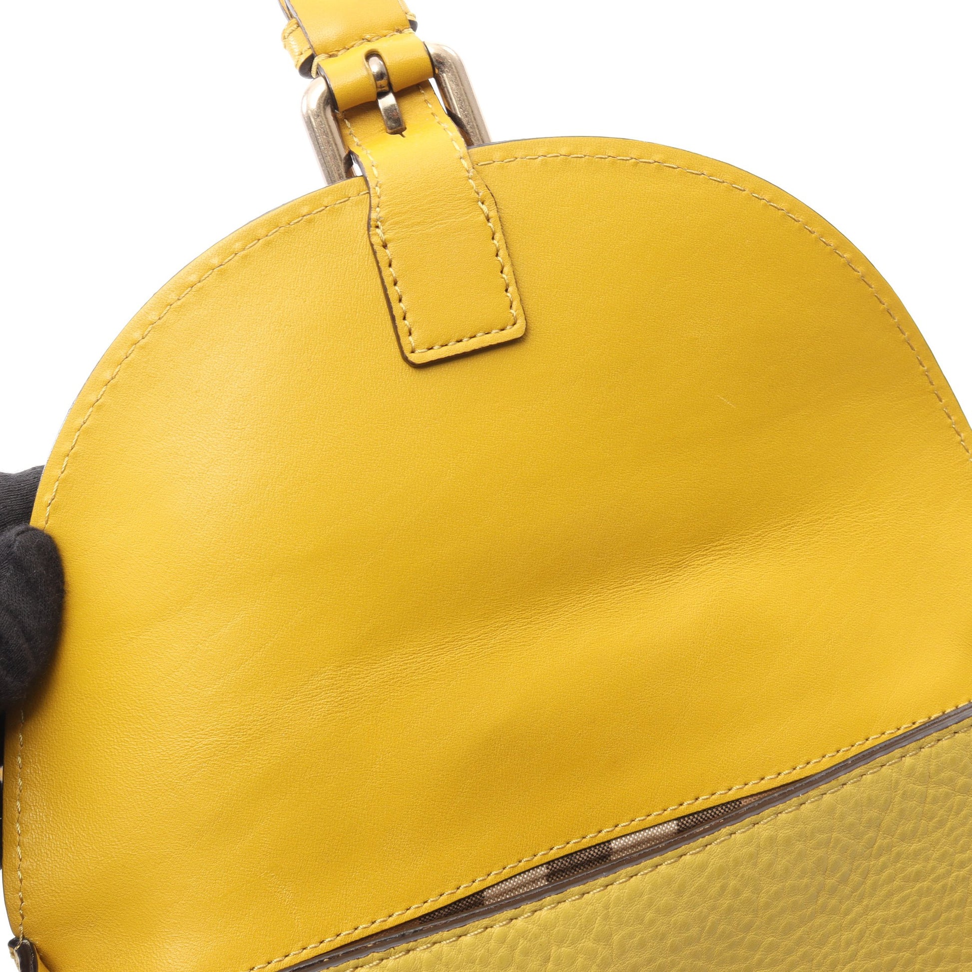 ロゴ ショルダーバッグ レザー イエロー バーバリー バッグ BURBERRY