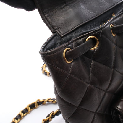 マトラッセ バックパック リュックサック ラムスキン ブラック ゴールド金具 シャネル バッグ CHANEL