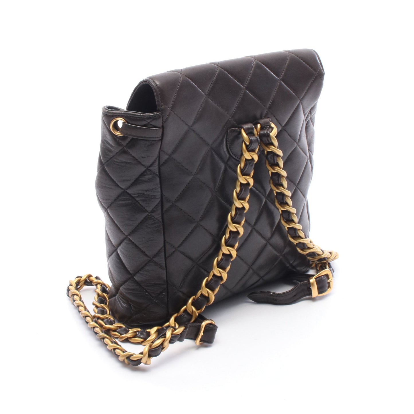 マトラッセ バックパック リュックサック ラムスキン ブラック ゴールド金具 シャネル バッグ CHANEL