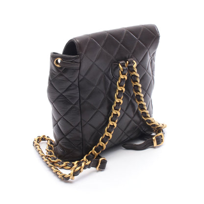 マトラッセ バックパック リュックサック ラムスキン ブラック ゴールド金具 シャネル バッグ CHANEL