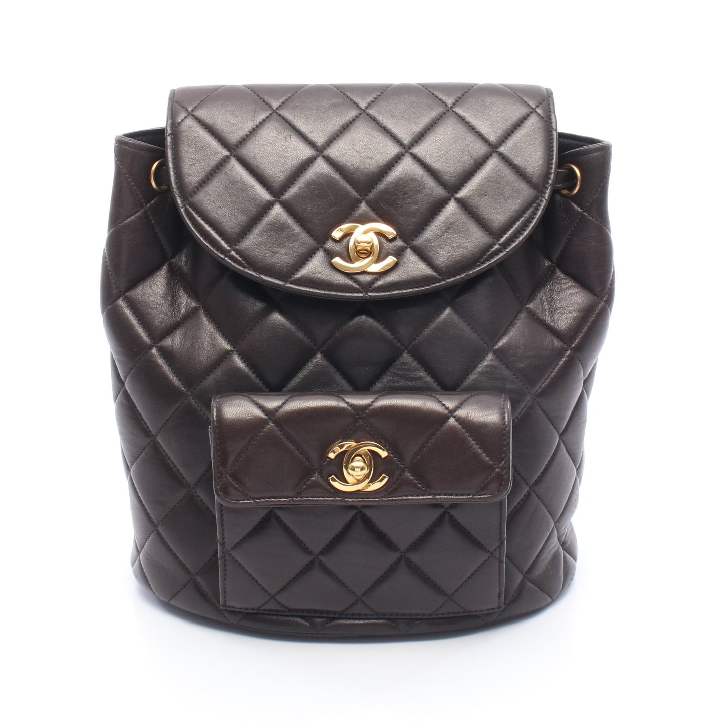 マトラッセ バックパック リュックサック ラムスキン ブラック ゴールド金具 シャネル バッグ CHANEL