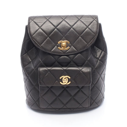 マトラッセ バックパック リュックサック ラムスキン ブラック ゴールド金具 シャネル バッグ CHANEL