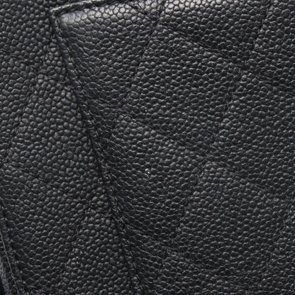 マトラッセ 2WAY チェーンショルダーバッグ キャビアスキン ブラック ゴールド金具 シャネル バッグ CHANEL