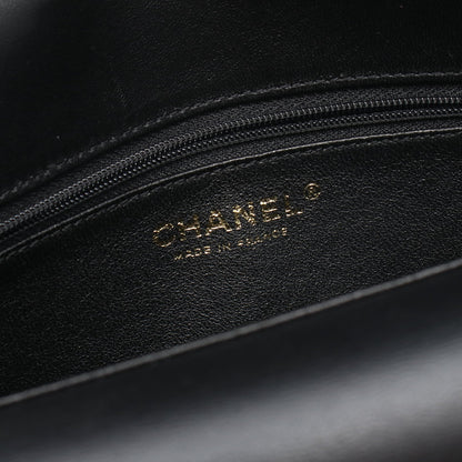 マトラッセ Wフラップ Wチェーンショルダーバッグ ラムスキン ブラック ゴールド金具 シャネル バッグ CHANEL