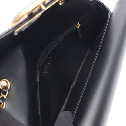 マトラッセ Wフラップ Wチェーンショルダーバッグ ラムスキン ブラック ゴールド金具 シャネル バッグ CHANEL