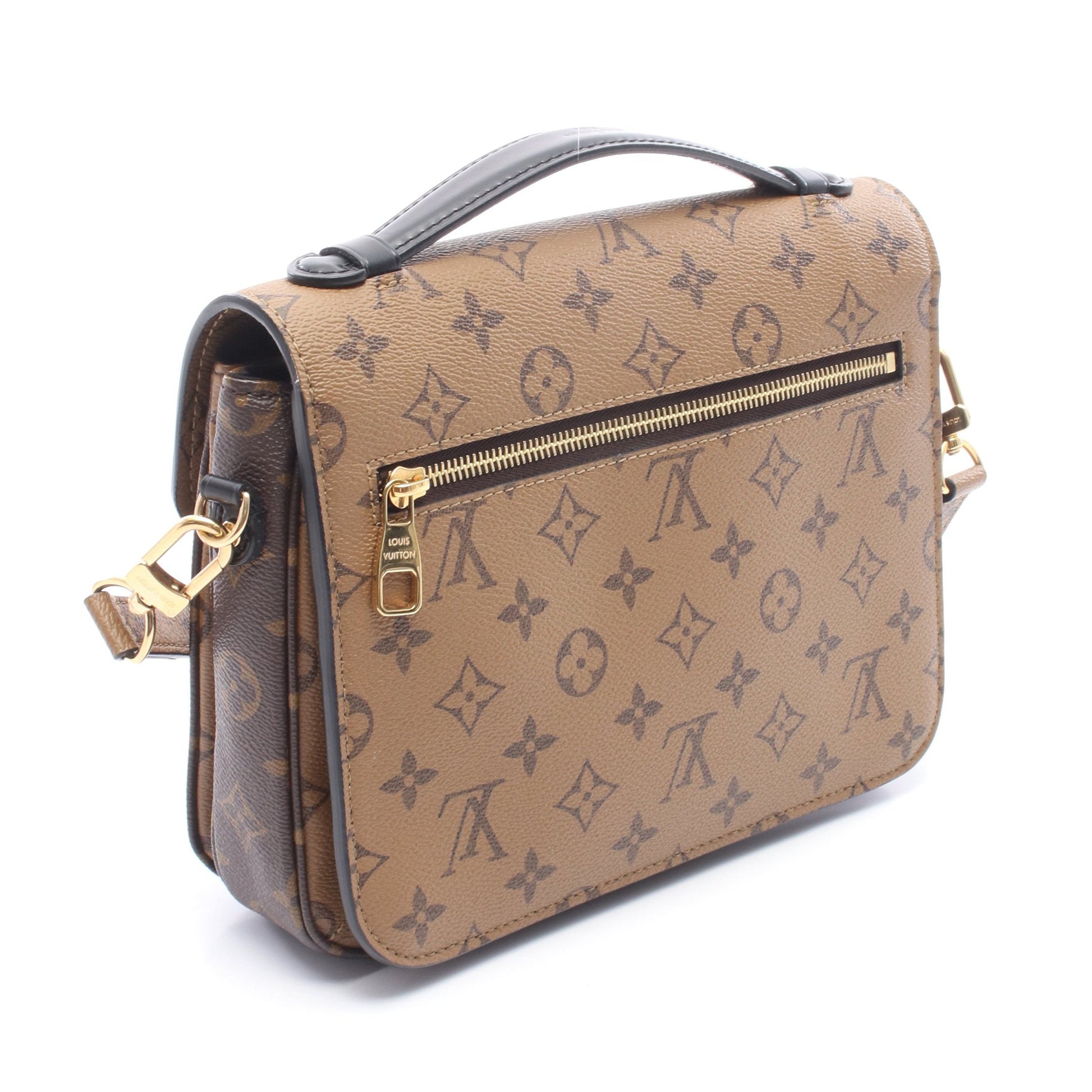 ポシェット メティス MM モノグラムリバース 2WAY ハンドバッグ PVC レザー ブラウン ブラック ルイヴィトン バッグ LOUIS VUITTON